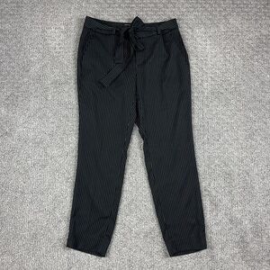 Banana Republic Pants Womens 4 Pinstripe Avery Tie Waist Slim Career Office Work